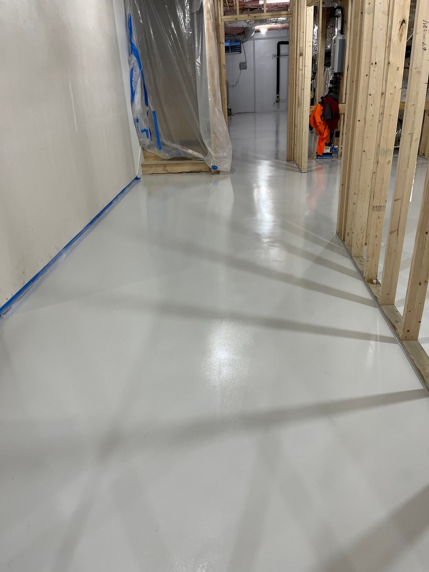 Basement flooring, residential epoxy